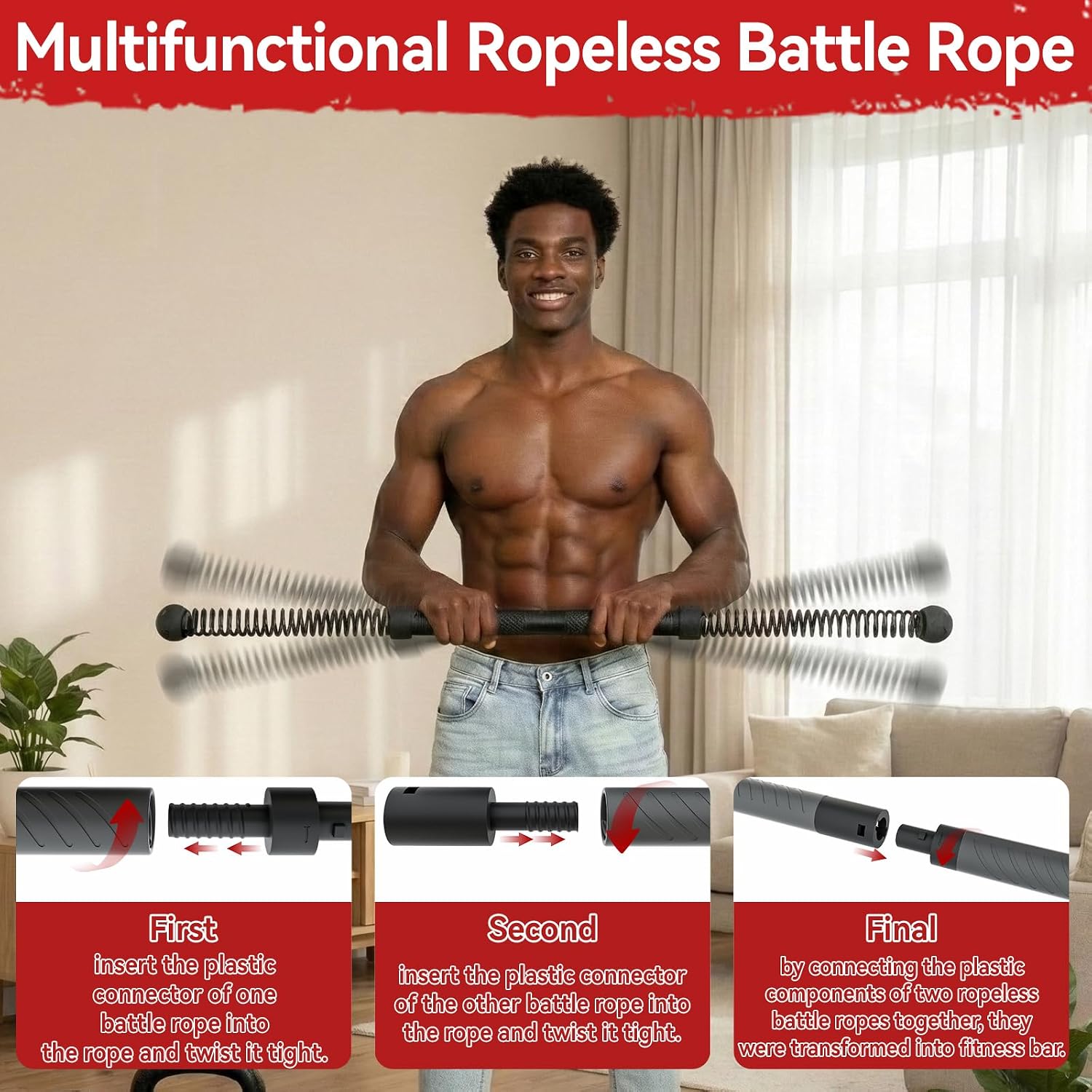 Crossfit Workout Gear - 2'si 1 Arada Geliştirilmiş Kablosuz Battle